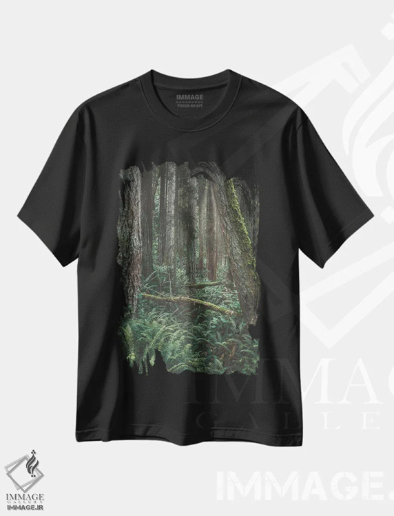 تیشرت مشکی طرح دار – تیشرت طبیعت ,فراتر رفتن اثر لوئیس راث immage.ir