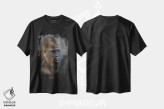 تیشرت مشکی طرح دار – تیشرت حیوانات ,نگاه گوریل نقره پشت اثر لوئیس راث immage.ir