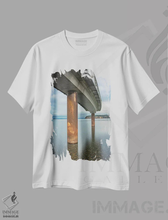تیشرت سفید طرح دار – تیشرت ساحلی ,با من بیا اثر لوئیس راث immage.ir