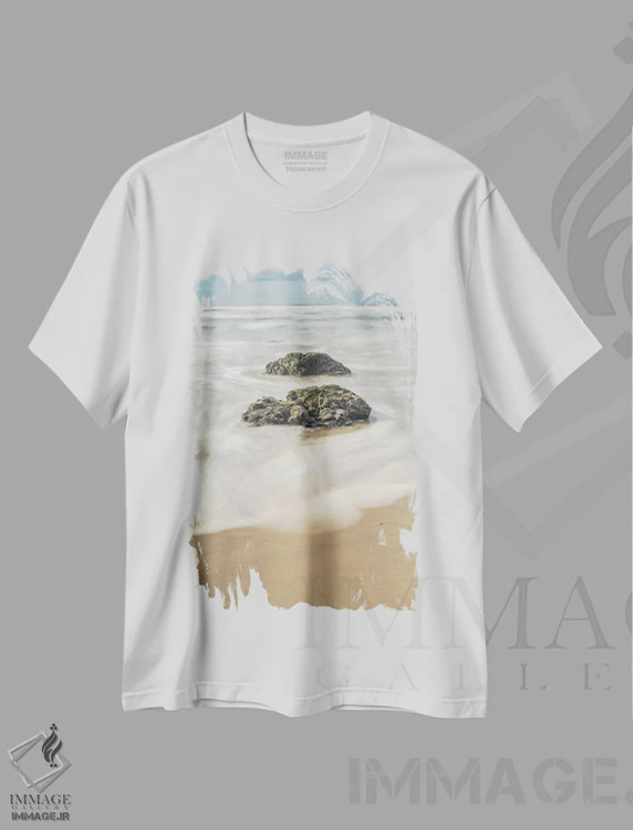 تیشرت سفید طرح دار – تیشرت طبیعت ,روحت را آرام کن اثر لوئیس راث immage.ir