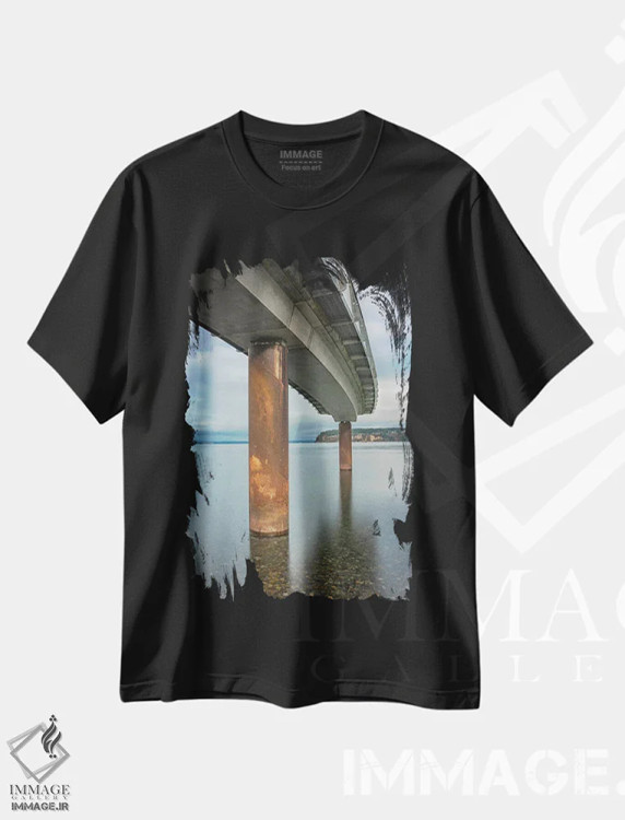 تیشرت مشکی طرح دار – تیشرت ساحلی ,با من بیا اثر لوئیس راث فروشگاه ایماژ