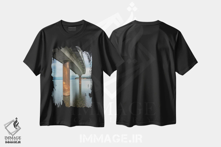 تیشرت مشکی طرح دار – تیشرت ساحلی ,با من بیا اثر لوئیس راث فروشگاه ایماژ