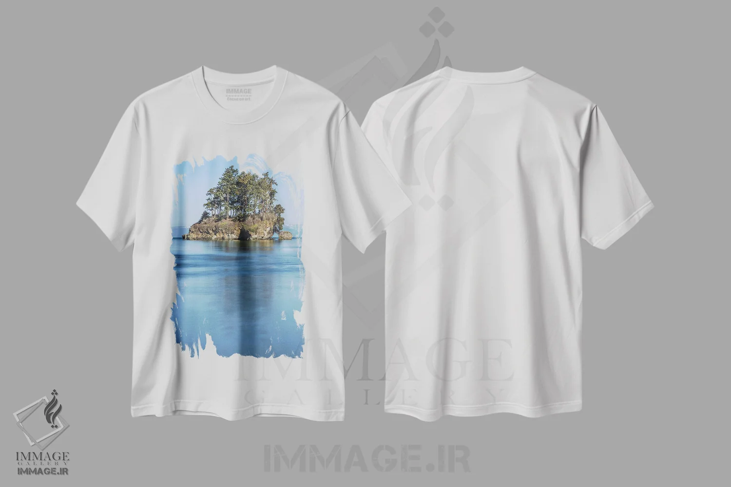 تیشرت سفید طرح دار – تیشرت طبیعت ,تانگ پوینت اثر لوئیس راث فروشگاه ایماژ