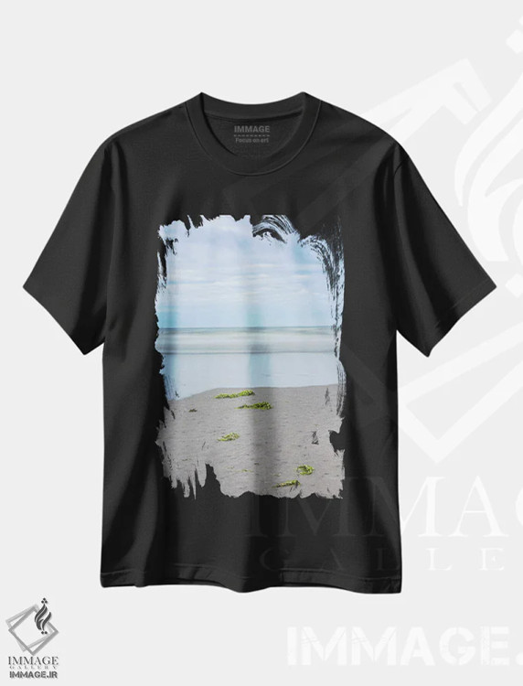 تیشرت مشکی طرح دار – تیشرت طبیعت ,رویاهای جلبکی اثر لوئیس راث فروشگاه ایماژ