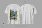 تیشرت سفید طرح دار – تیشرت طبیعت ,رودخانه اسنکوالمی اثر لوئیس راث immage.ir