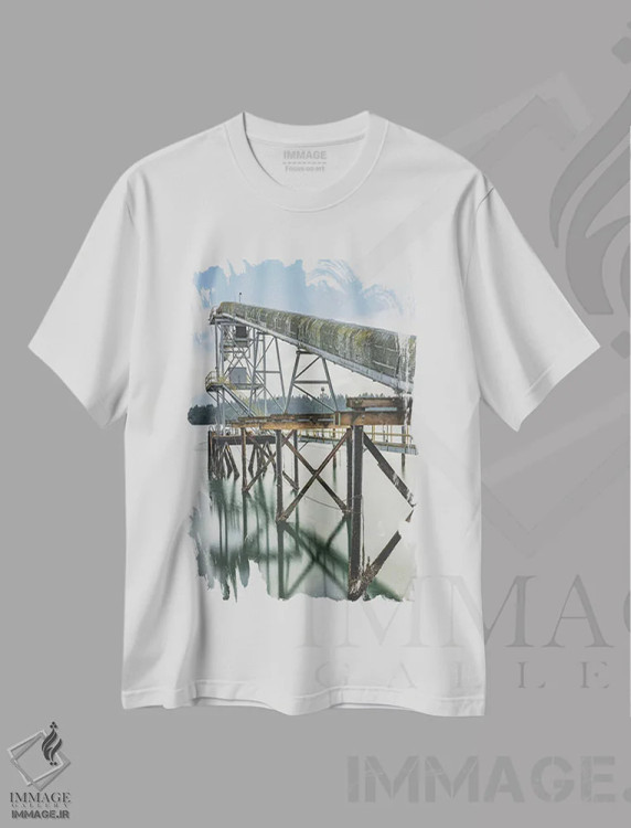 تیشرت سفید طرح دار – تیشرت طبیعت ,توهمات در گذر زمان اثر لوئیس راث فروشگاه ایماژ