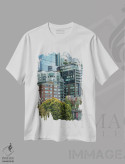 تیشرت سفید طرح دار – تیشرت شهری ,طبیعت شهری اثر لوئیس راث فروشگاه ایماژ