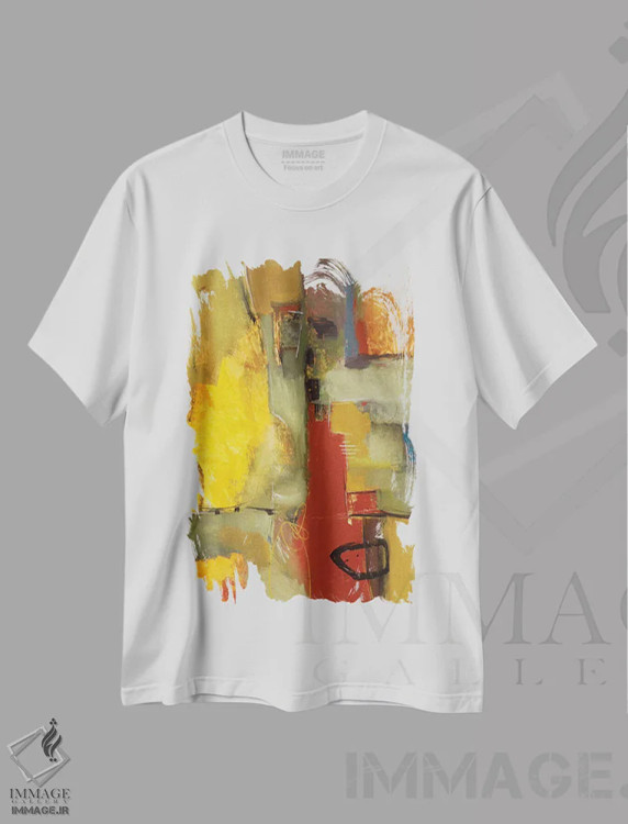 تیشرت سفید طرح دار – تیشرت آبستره ,اکنون می دانیم اثر لیزا ریجرز immage.ir
