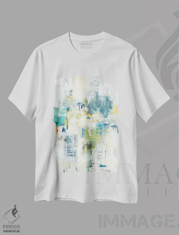 تیشرت سفید طرح دار – تیشرت هنری ,فقط استراحت کن اثر لیزا ریجرز فروشگاه ایماژ