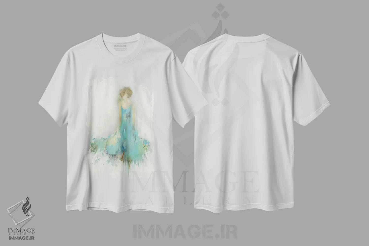 تیشرت سفید طرح دار – تیشرت مد زنانه ,انعکاس بر تو اثر لیزا ریجرز فروشگاه ایماژ