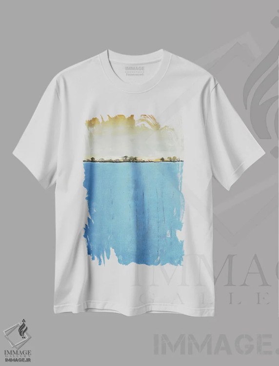 تیشرت سفید طرح دار – تیشرت آبستره ,فراتر از رؤیاها اثر لیزا ریجرز immage.ir