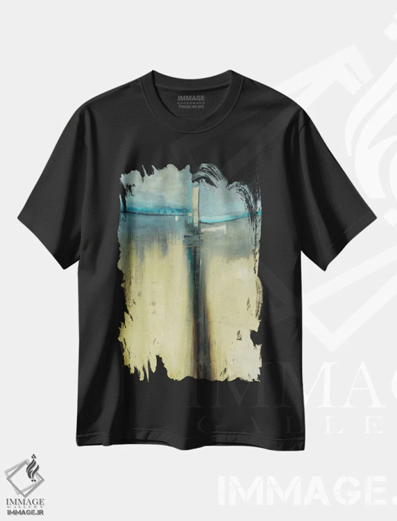 تیشرت مشکی طرح دار – تیشرت طبیعت ,تزئینات خاکی اثر لیزا ریجرز immage.ir