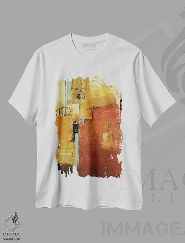 تیشرت سفید طرح دار – تیشرت آبستره ,ضدفرهنگ اثر لیزا ریجرز immage.ir