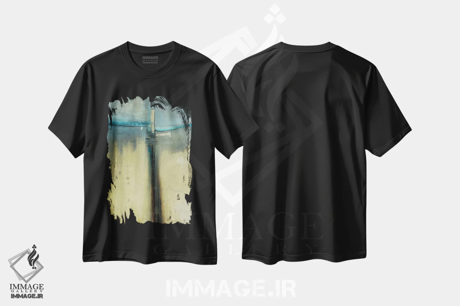 تیشرت مشکی طرح دار – تیشرت طبیعت ,تزئینات خاکی اثر لیزا ریجرز immage.ir