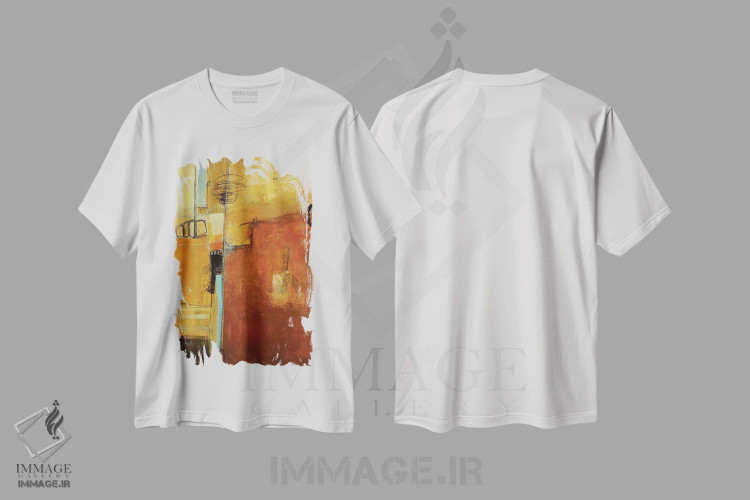 تیشرت سفید طرح دار – تیشرت آبستره ,ضدفرهنگ اثر لیزا ریجرز immage.ir