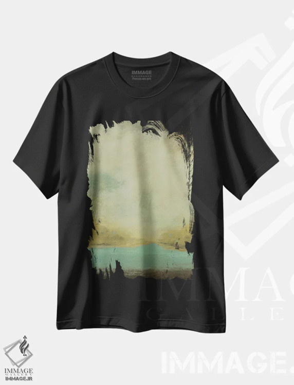 تیشرت مشکی طرح دار – تیشرت طبیعت ,مناظر ملایم اثر لیزا ریجرز فروشگاه ایماژ