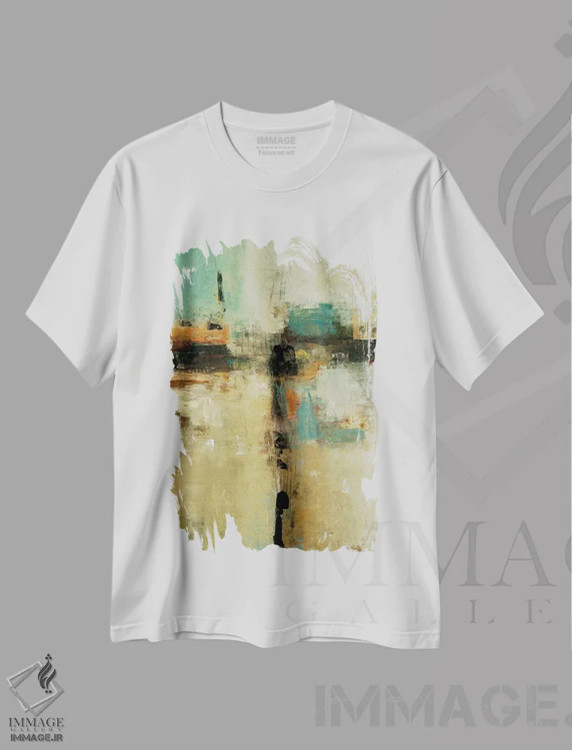 تیشرت سفید طرح دار – تیشرت انتزاعی ,دوران جدید نزدیک می شود اثر لیزا ریجرز immage.ir