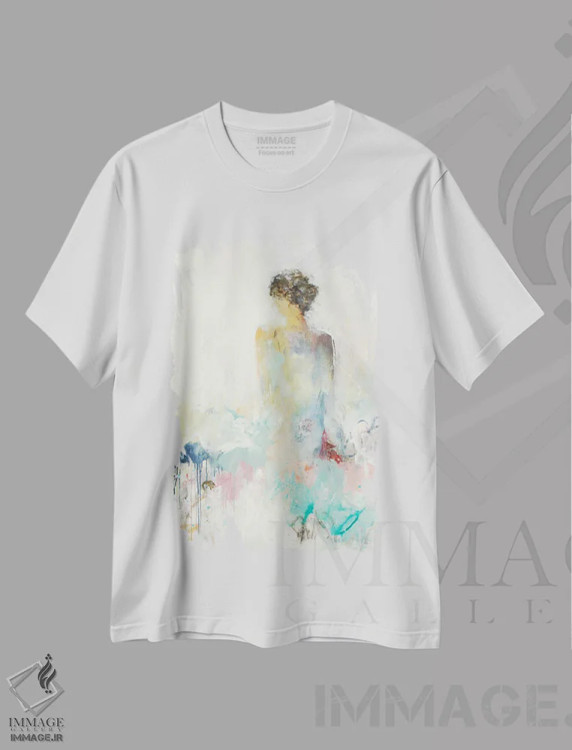 تیشرت سفید طرح دار – تیشرت پرتره ,رمانس در هواست اثر لیزا ریجرز فروشگاه ایماژ
