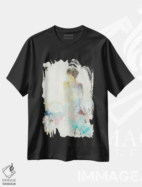 تیشرت مشکی طرح دار – تیشرت پرتره ,رمانس در هواست اثر لیزا ریجرز immage.ir