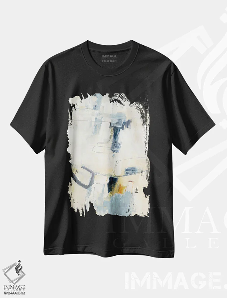 تیشرت مشکی طرح دار – تیشرت مینیمال ,آسان بگیر اثر لیزا ریجرز immage.ir