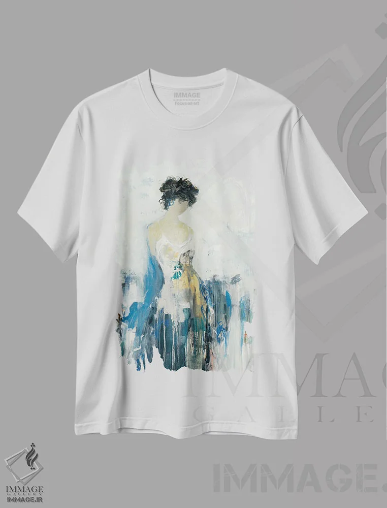 تیشرت سفید طرح دار – تیشرت هنری ,خاطره تو اثر لیزا ریجرز immage.ir