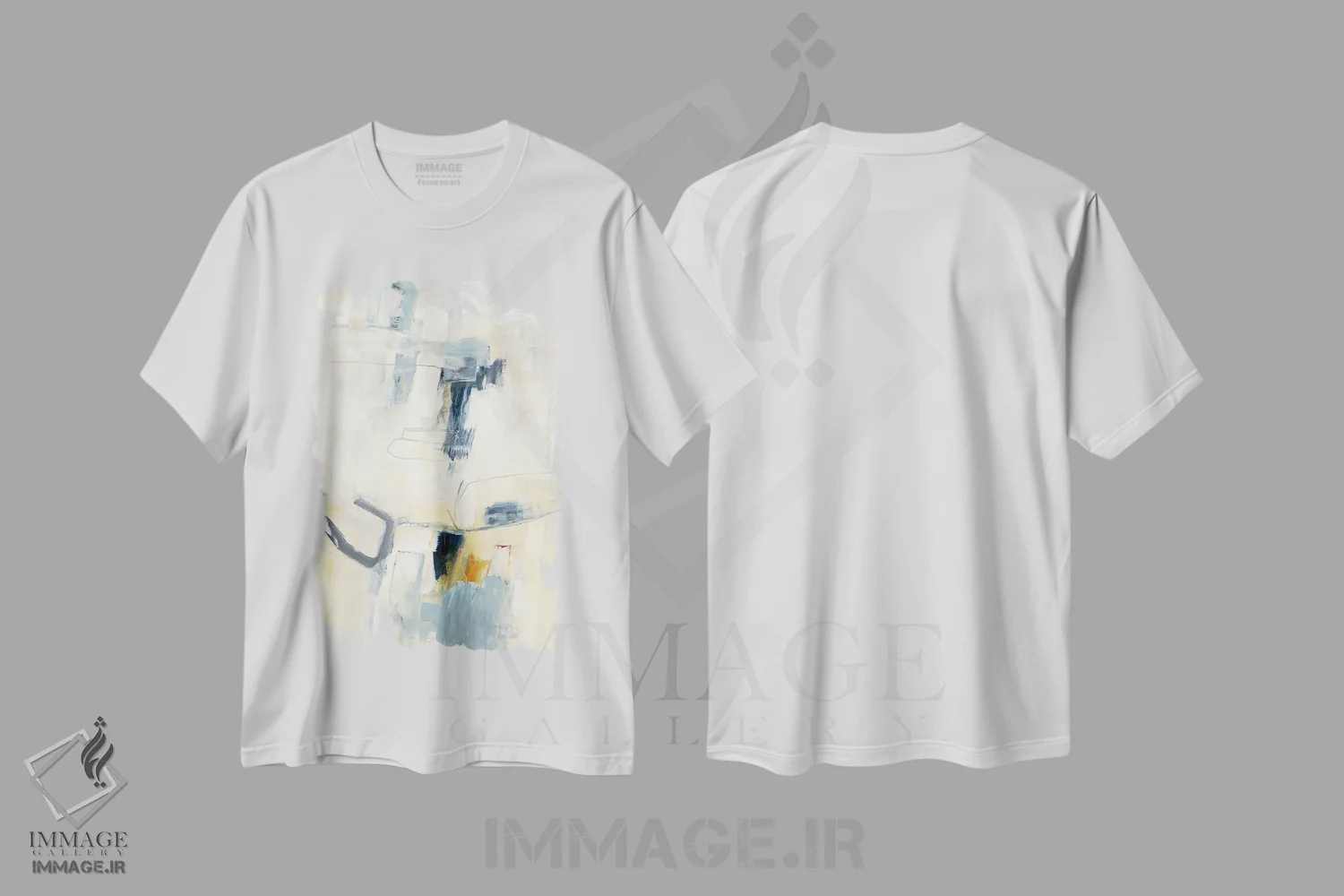 تیشرت سفید طرح دار – تیشرت مینیمال ,آسان بگیر اثر لیزا ریجرز فروشگاه ایماژ