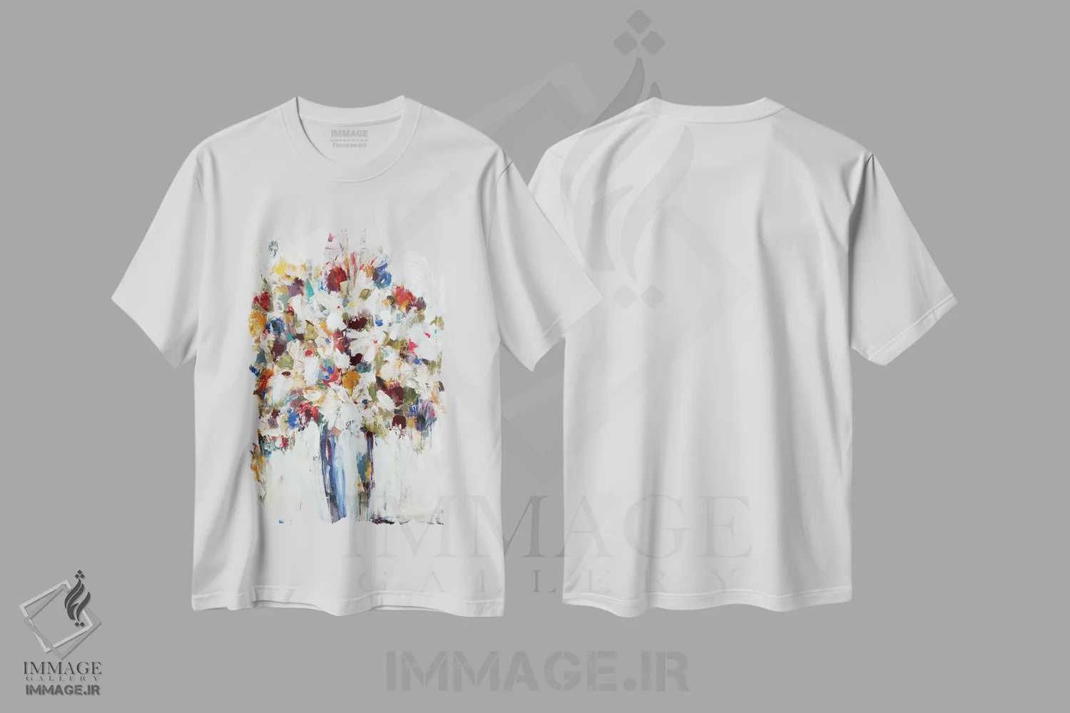 تیشرت سفید طرح دار – تیشرت رنگی ,شاد و سرخوش اثر لیزا ریجرز فروشگاه ایماژ