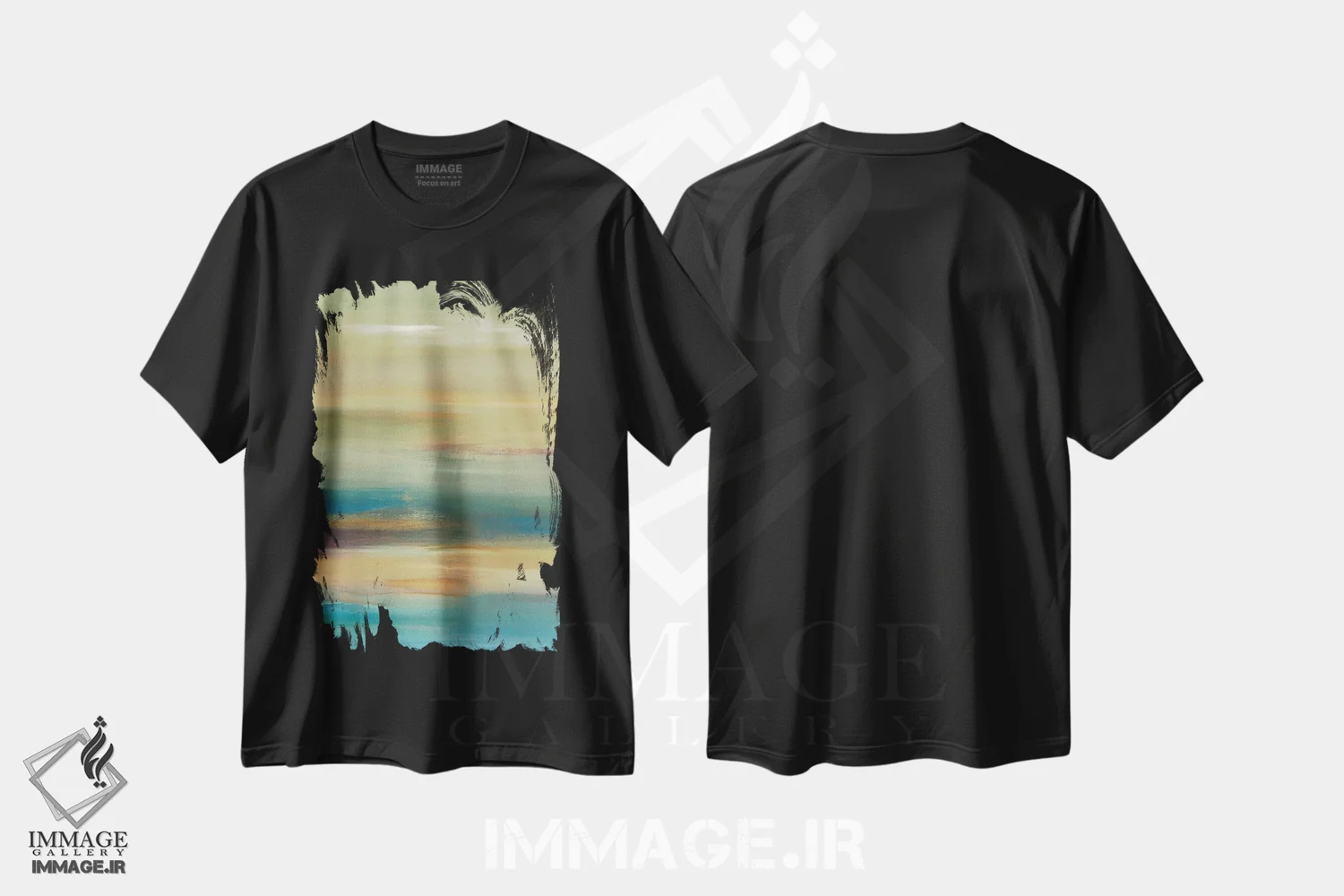تیشرت مشکی طرح دار – تیشرت تابستانی ,صحنه تابستانی اثر لیزا ریجرز فروشگاه ایماژ