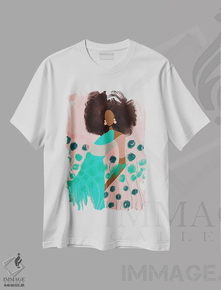 تیشرت سفید طرح دار – تیشرت هنری ,امیلی اثر لُرین تیوری فروشگاه ایماژ
