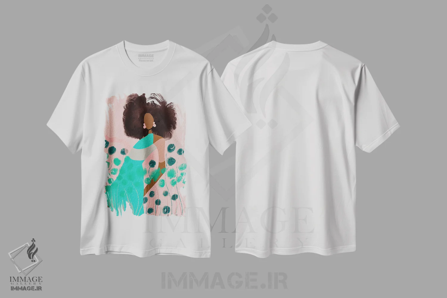 تیشرت سفید طرح دار – تیشرت هنری ,امیلی اثر لُرین تیوری فروشگاه ایماژ