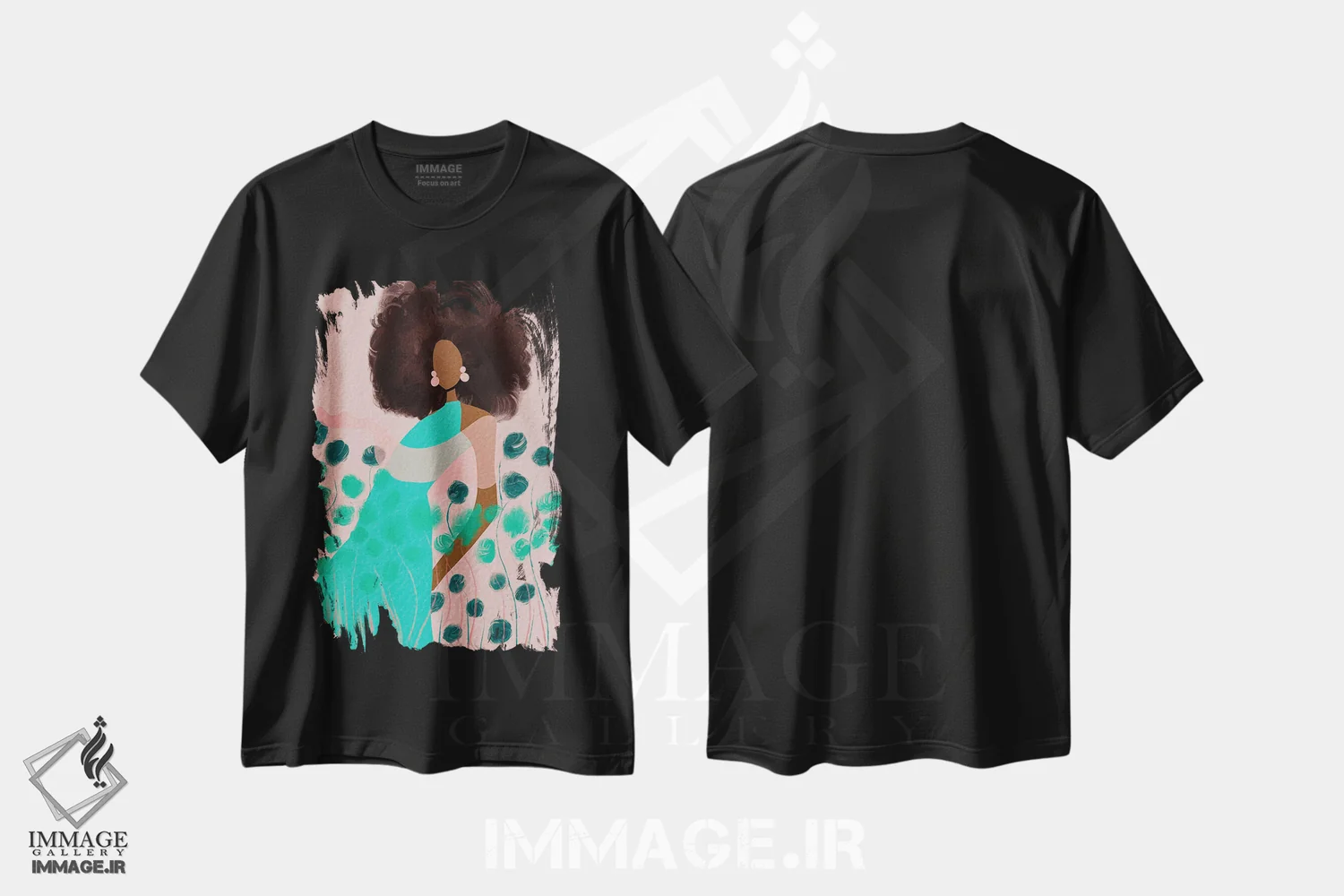 تیشرت مشکی طرح دار – تیشرت هنری ,امیلی اثر لُرین تیوری immage.ir