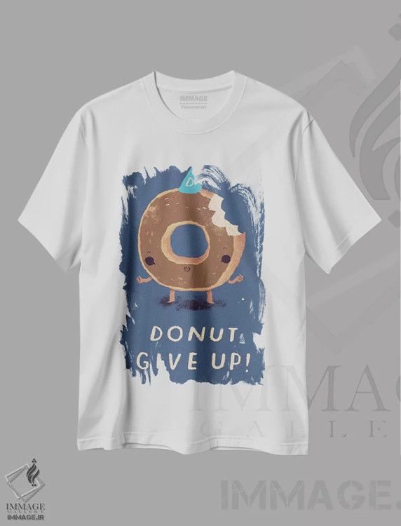 تیشرت سفید طرح دار – تیشرت طنز ,تسلیم نشو اثر لوئیس روسکوش فروشگاه ایماژ