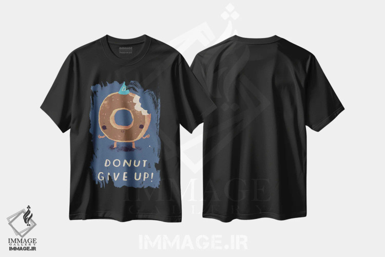 تیشرت مشکی طرح دار – تیشرت طنز ,تسلیم نشو اثر لوئیس روسکوش immage.ir