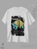 تیشرت سفید طرح دار – تیشرت گیمینگ ,نینجای آبی اثر لوئیس روسکوش immage.ir