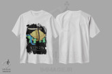 تیشرت سفید طرح دار – تیشرت گیمینگ ,نینجای آبی اثر لوئیس روسکوش immage.ir