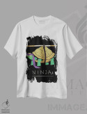 تیشرت سفید طرح دار – تیشرت انیمه ,نینجای بنفش اثر لوئیس روسکوش immage.ir