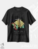 تیشرت مشکی طرح دار – تیشرت گیمینگ ,نینجای قرمز اثر لوئیس روسکوش immage.ir