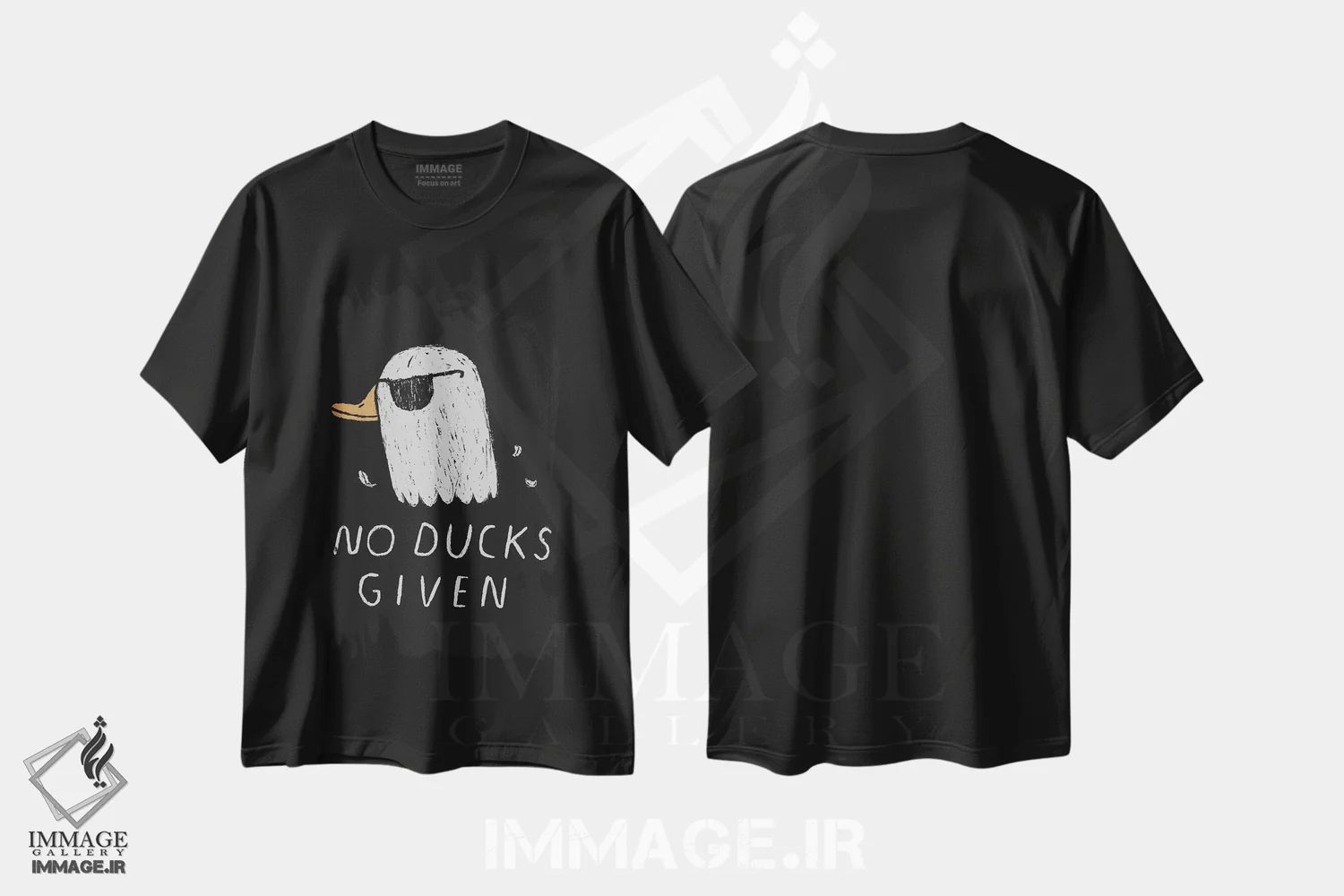 تیشرت مشکی طرح دار – تیشرت طنز ,بدون اردک اثر لوئیس روسکوش فروشگاه ایماژ