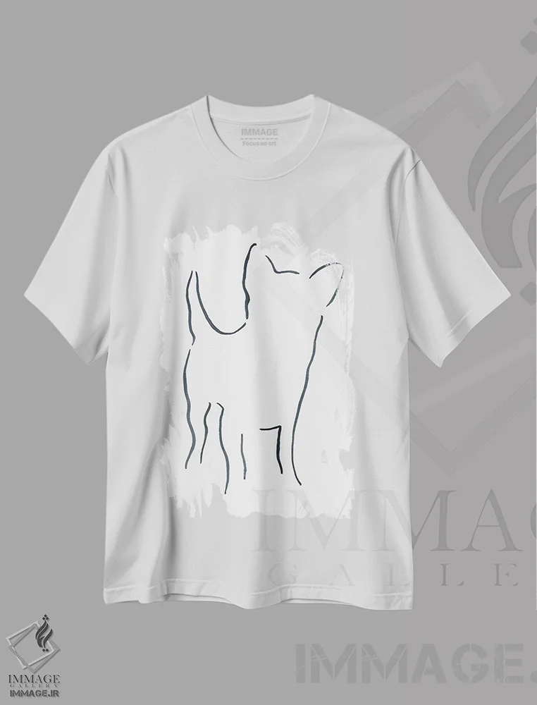 تیشرت سفید طرح دار – تیشرت حیوانات ,چی واوا اثر لِزلی بیشاپ فروشگاه ایماژ