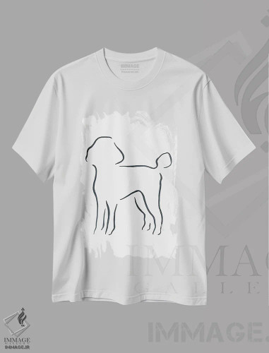 تیشرت سفید طرح دار – تیشرت حیوانات ,پودل اثر لِزلی بیشاپ فروشگاه ایماژ