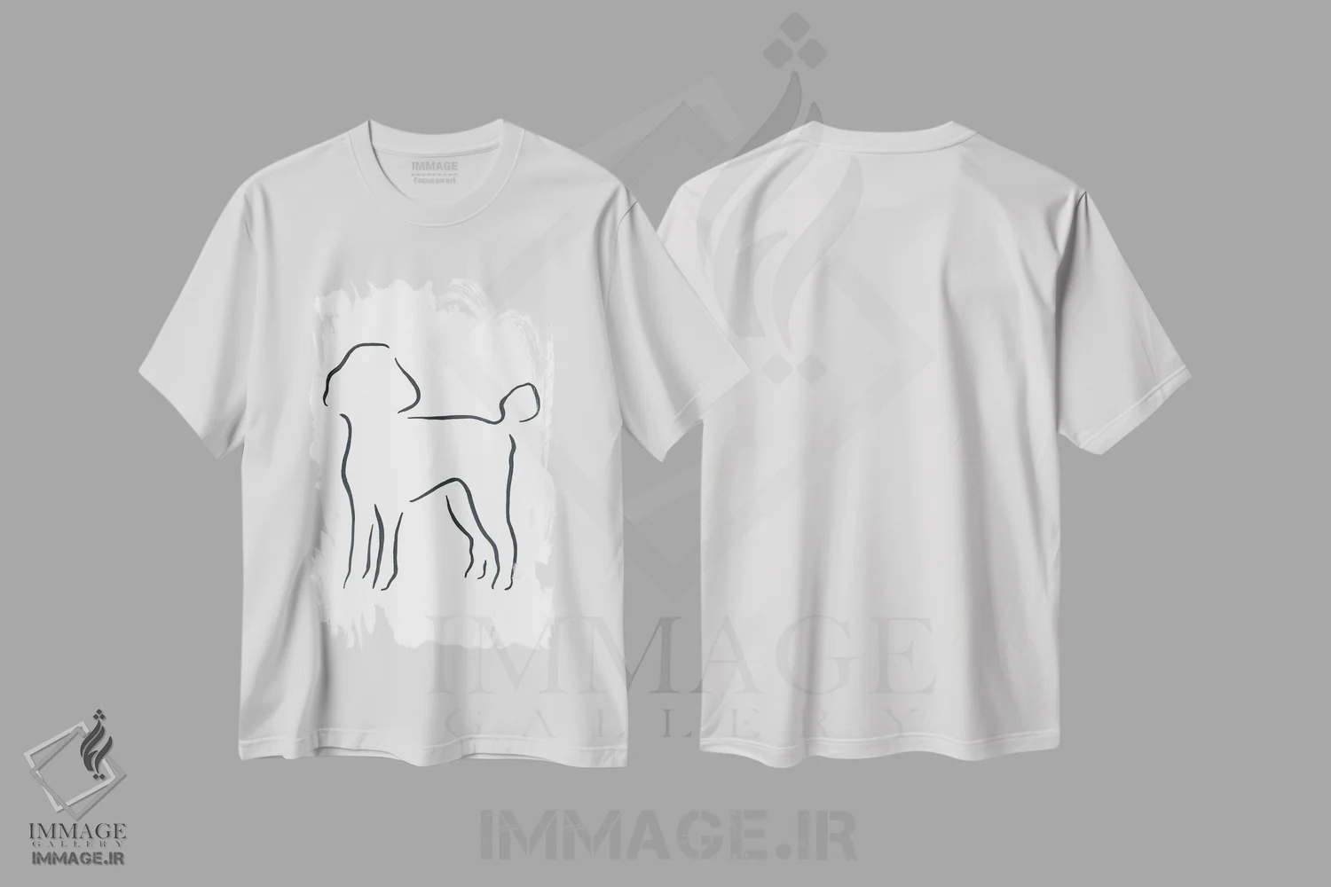 تیشرت سفید طرح دار – تیشرت حیوانات ,پودل اثر لِزلی بیشاپ فروشگاه ایماژ