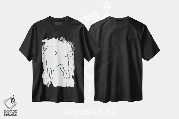 تیشرت مشکی طرح دار – تیشرت حیوانات ,پودل اثر لِزلی بیشاپ immage.ir