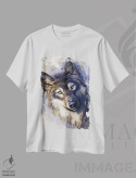 تیشرت سفید طرح دار – تیشرت حیوانات ,گرگ اثر لوییز گلبی immage.ir