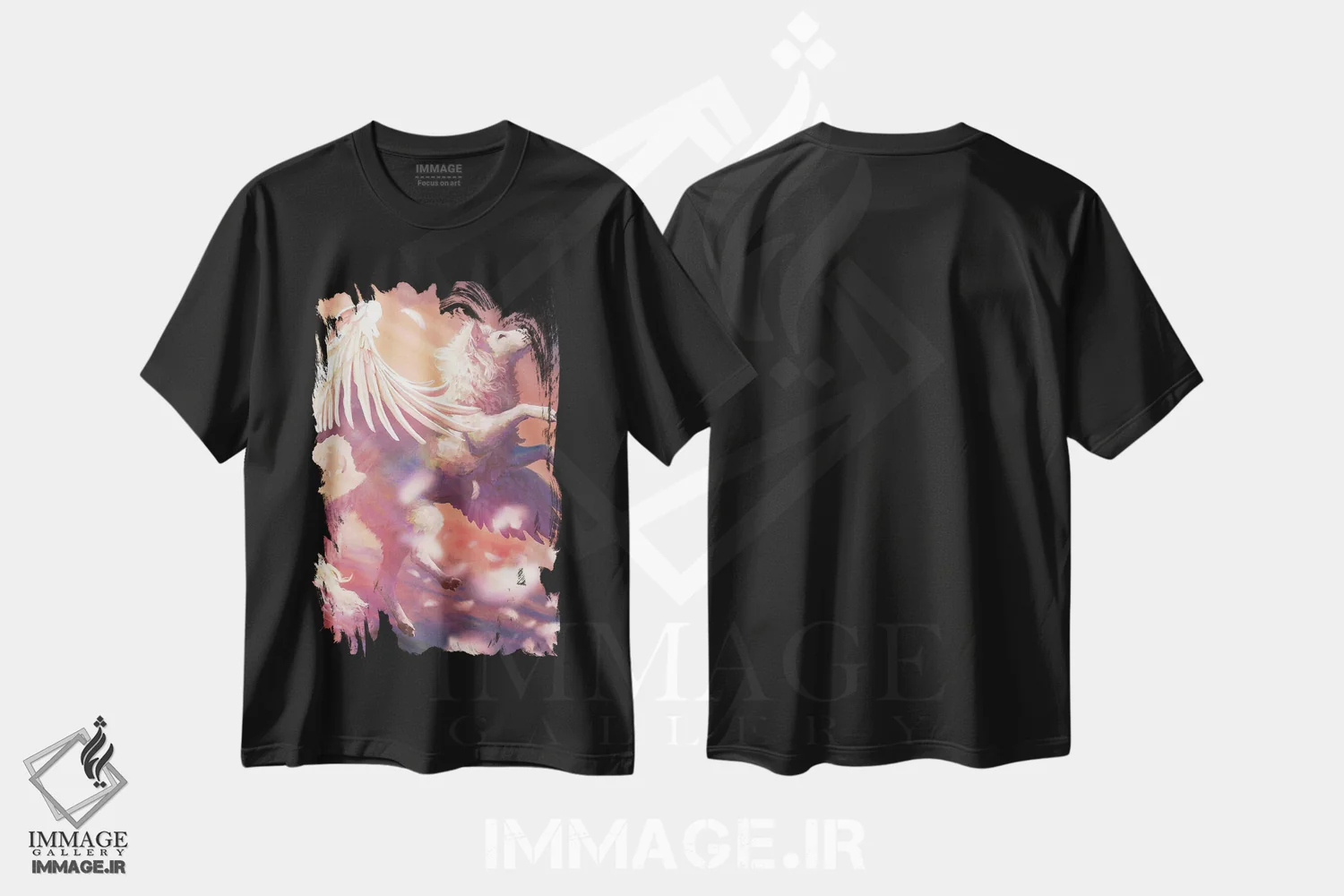 تیشرت مشکی طرح دار – تیشرت فانتزی ,آرالز اثر لوییز گلبی فروشگاه ایماژ