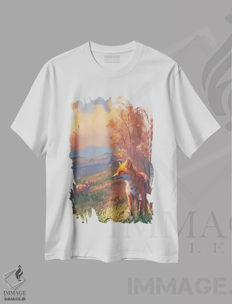 تیشرت سفید طرح دار – تیشرت طبیعت ,صدای باد اثر لوییز گلبی فروشگاه ایماژ