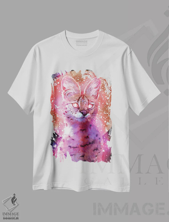 تیشرت سفید طرح دار – تیشرت فانتزی حیوانات ,فوشیا اثر لوییز گلبی فروشگاه ایماژ
