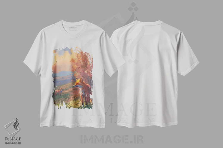 تیشرت سفید طرح دار – تیشرت طبیعت ,صدای باد اثر لوییز گلبی فروشگاه ایماژ