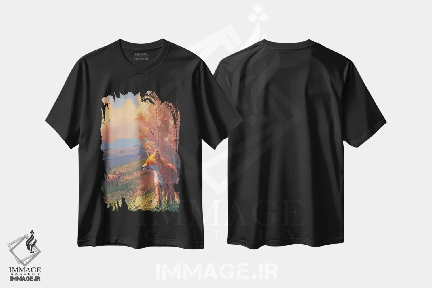 تیشرت مشکی طرح دار – تیشرت طبیعت ,صدای باد اثر لوییز گلبی immage.ir