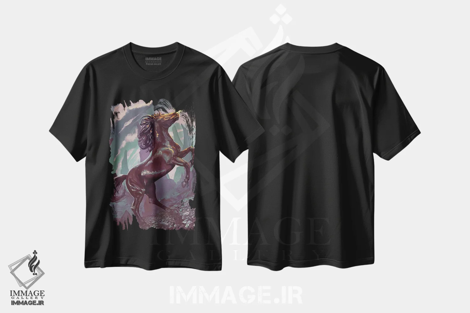 تیشرت مشکی طرح دار – تیشرت حیوانات مزرعه ,راهنمایی اثر لوییز گلبی فروشگاه ایماژ