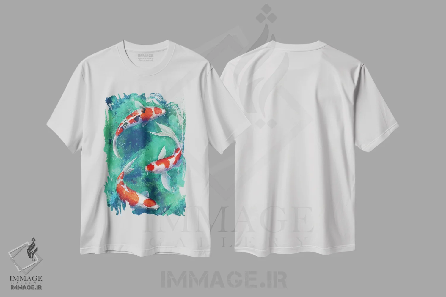 تیشرت سفید طرح دار – تیشرت ماهی کوی ,کوی ذن اثر لوییز گلبی immage.ir